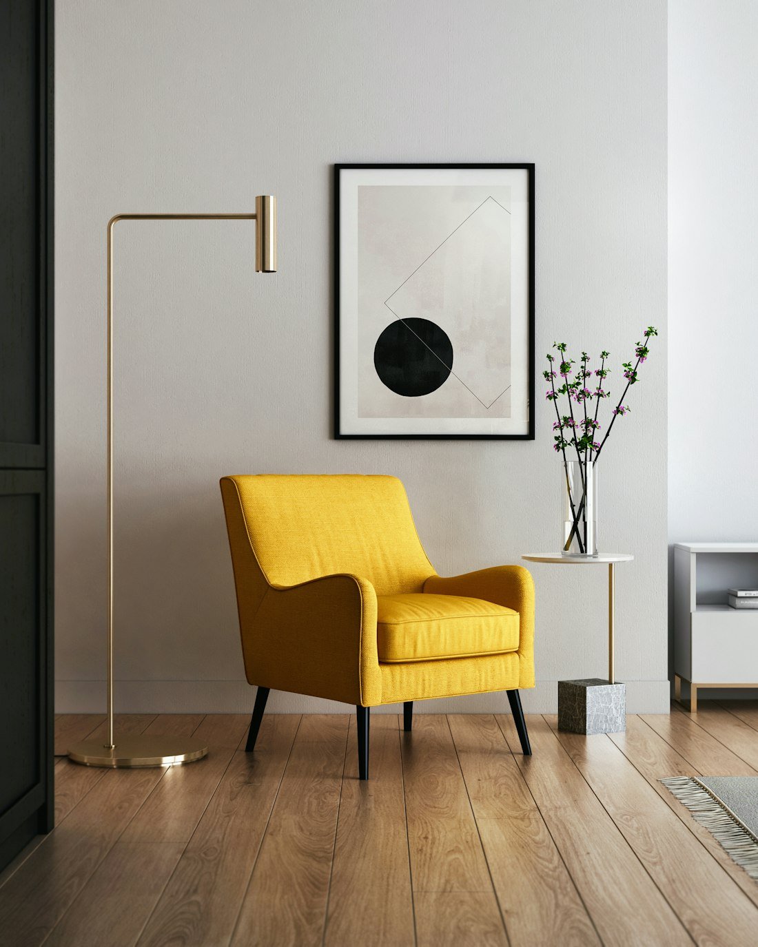 A calm, sunlit living room